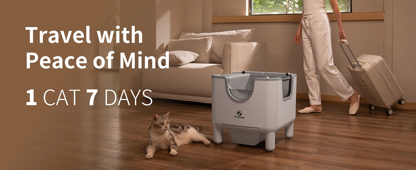 Furoomate F6 Self Cleaning Open Top Cat Litter Box