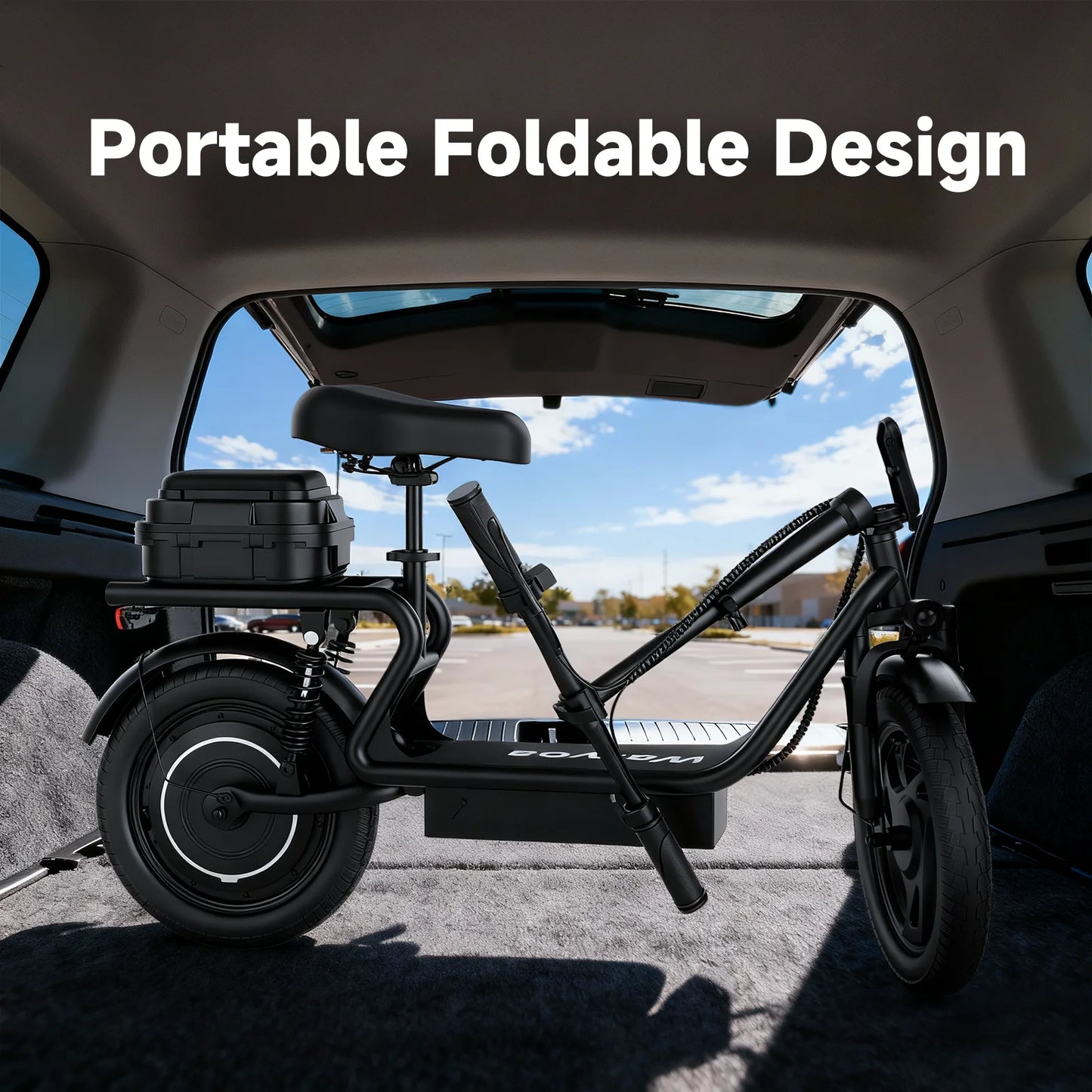 AOVOPRO 500W Foldable Electric Bicycle With 10.4Ah Battery