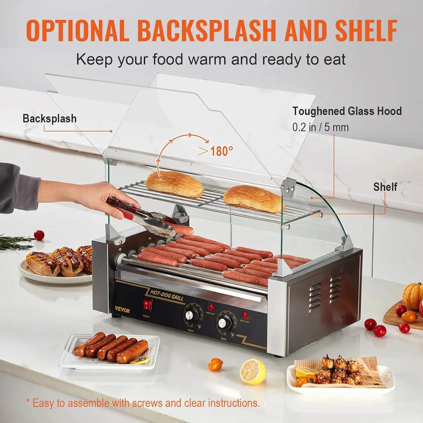 Commercial Electric Hot Dog Sausage Grill Machine 110V 220V