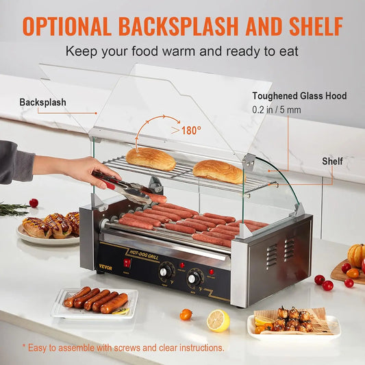 Commercial Electric Hot Dog Sausage Grill Machine 110V 220V
