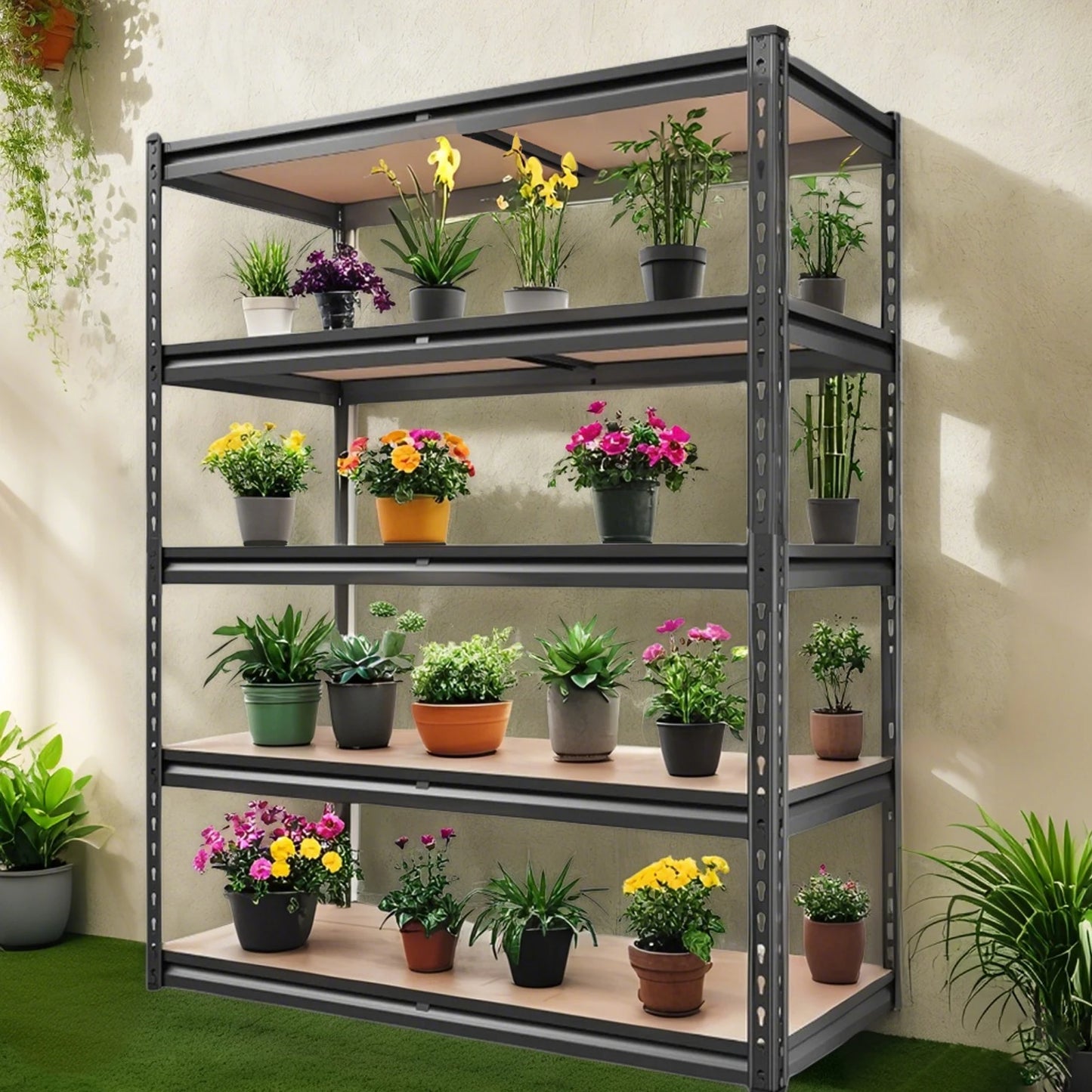 Heavy Duty 5 Tier Adjustable Garage Shelving 2000 Lbs Capacity