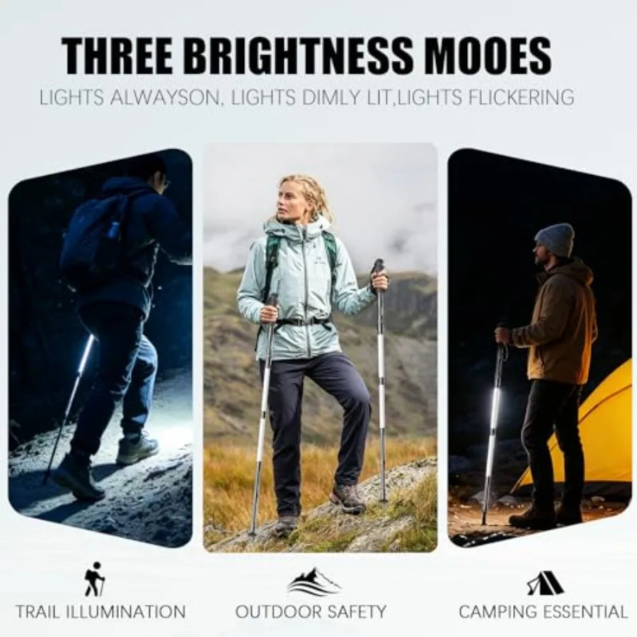 LED Walking Stick With Light 12 In 1 Adjustable Pole