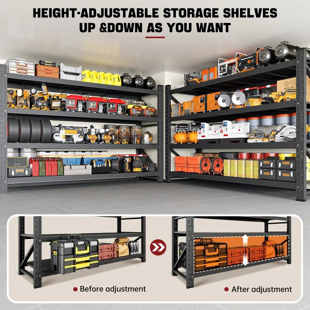 Heavy Duty 5000 Lb Garage Storage Shelves, Adjustable Metal Units