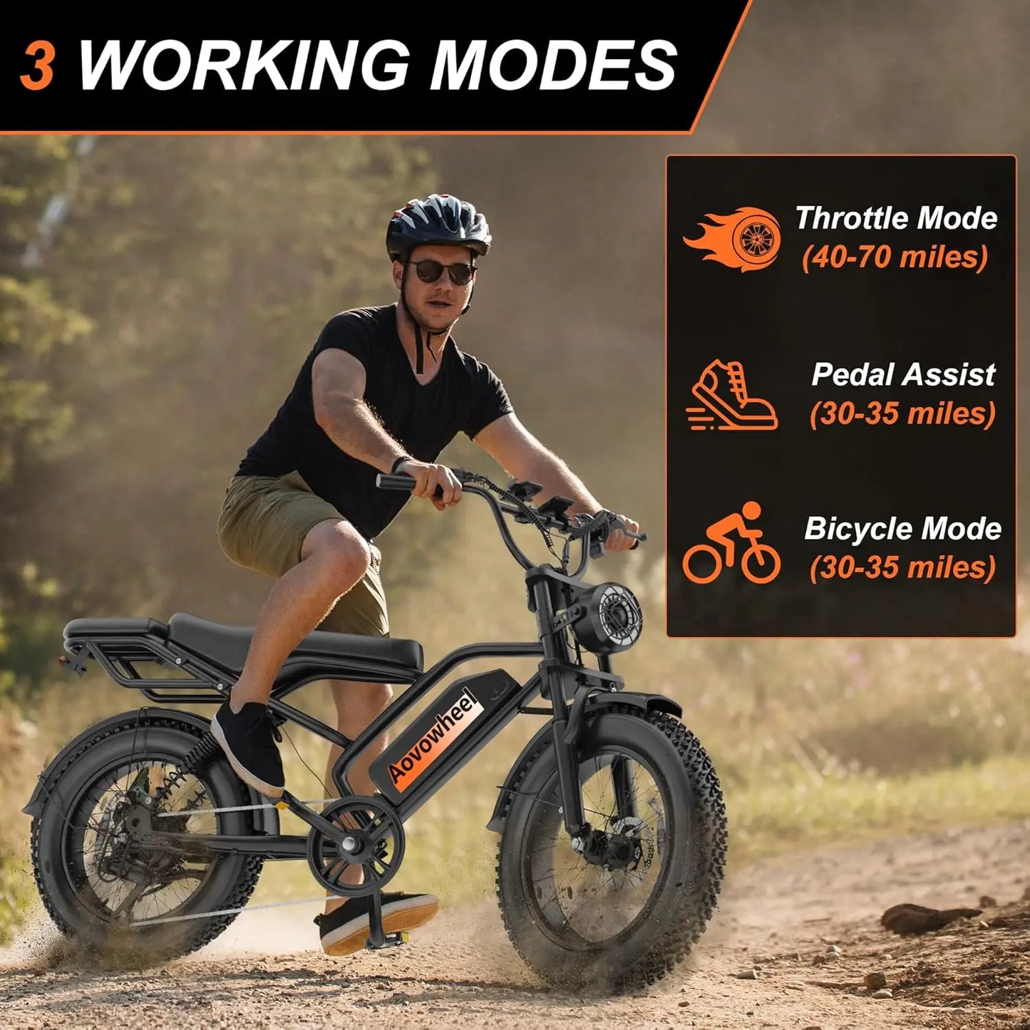 AOVOWHEEL AW2PRO Fat Tire Electric Bike