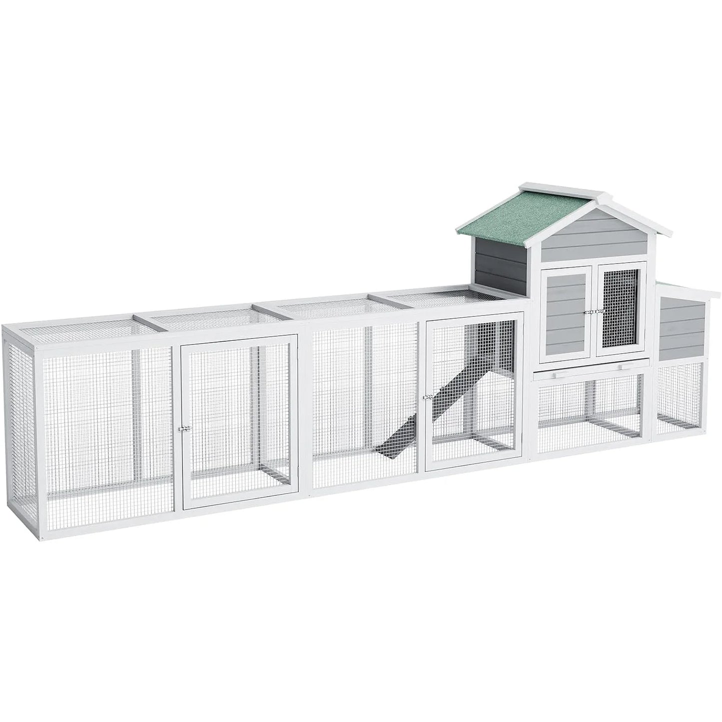 HiMISS Weatherproof Large Wooden Chicken Coop With Run for Poultry