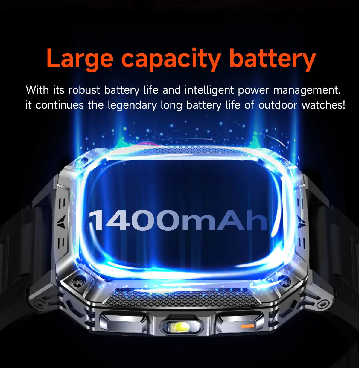 GPS Smart Watch AMOLED 1400mAh Waterproof Fitness Tracker Bluetooth Call
