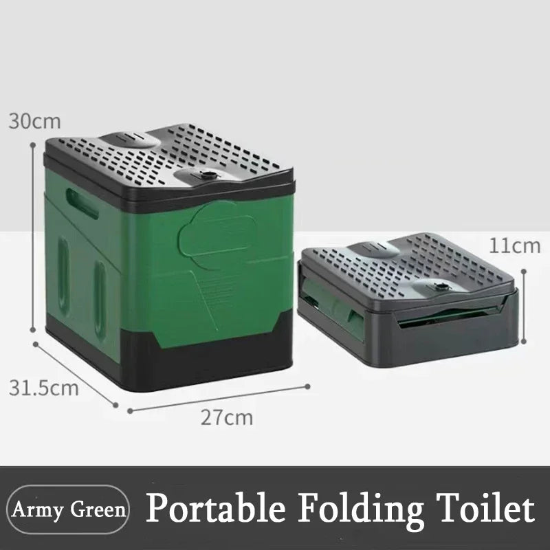 Outdoor Folding Portable Toilet For Camping And Travel Reusable
