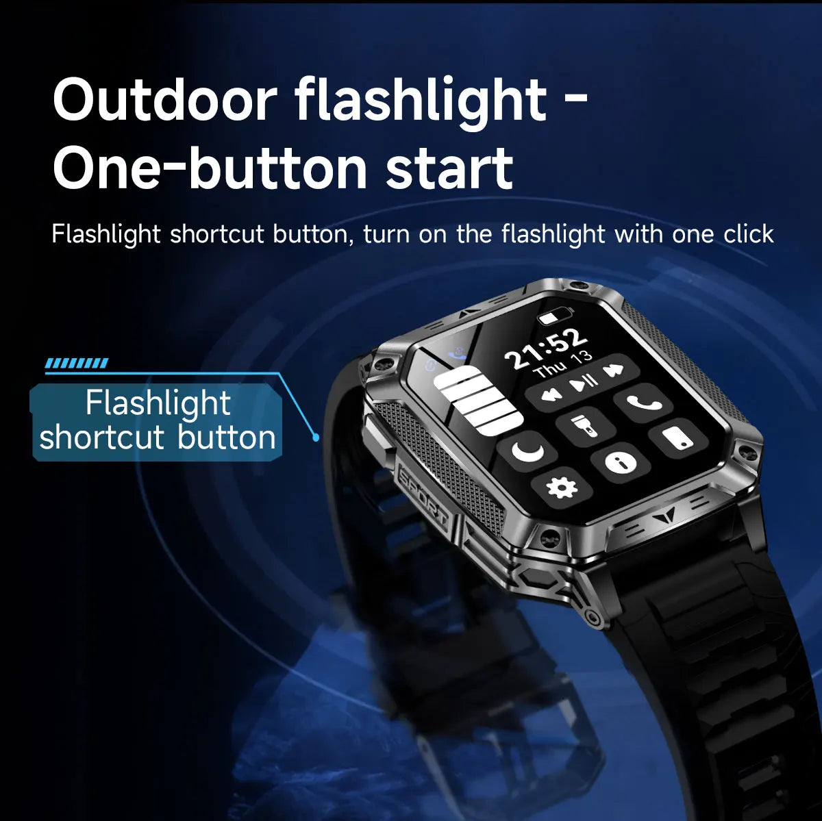 GPS Smart Watch AMOLED 1400mAh Waterproof Fitness Tracker Bluetooth Call