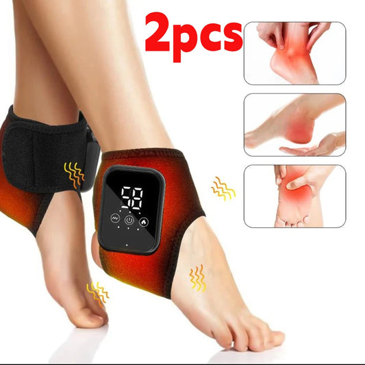 Electric Heat And Vibration Ankle Massager With Infrared Heat