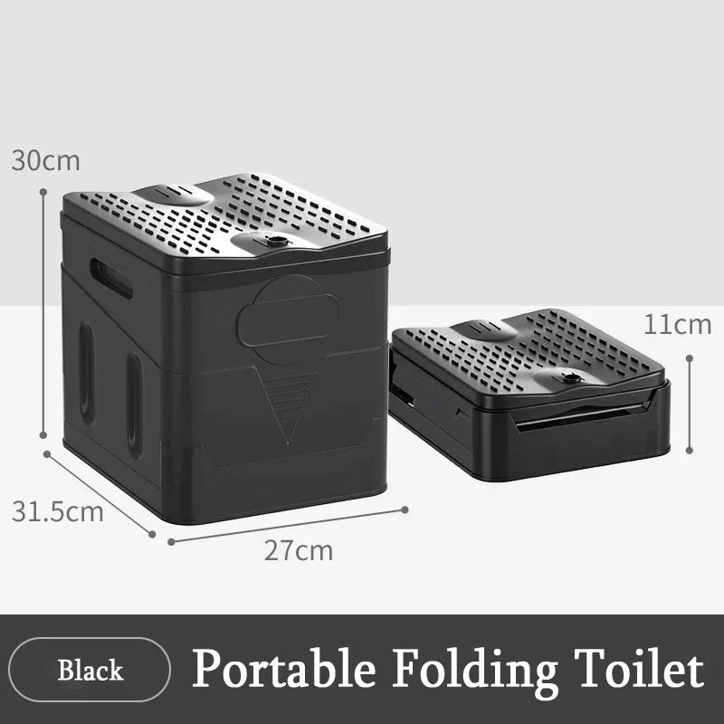 Outdoor Folding Portable Toilet For Camping And Travel Reusable