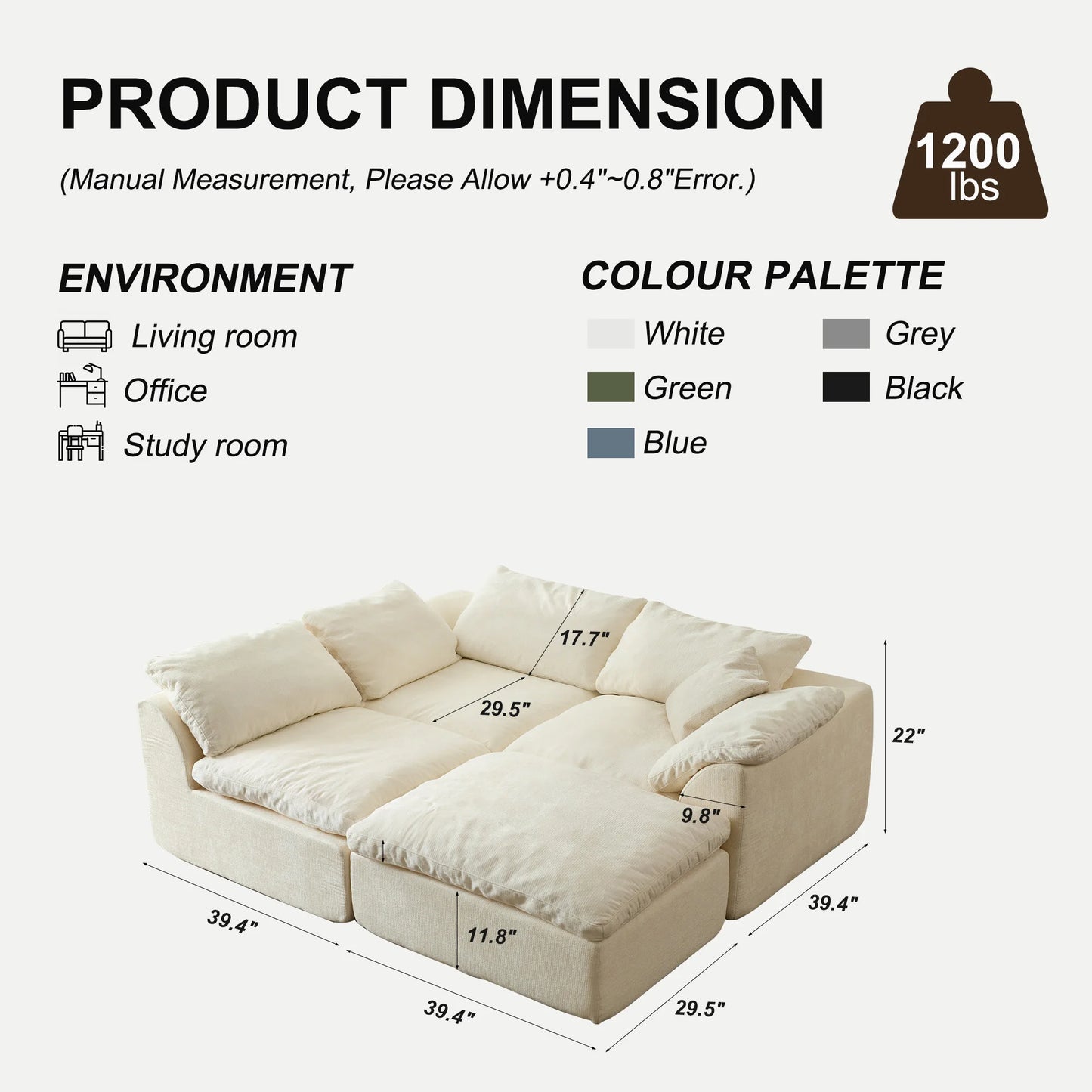 Yeflixvrau Modern L Shaped Sectional Sofa With Removable Cushions