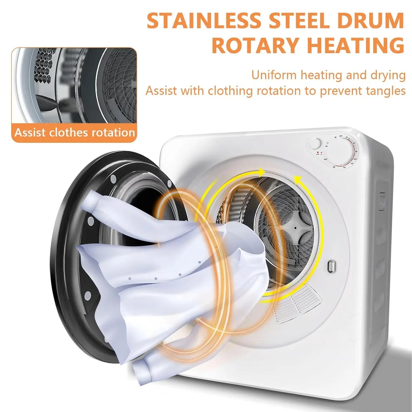 Fully Automatic Portable Washer Dryer Combo With Five Modes