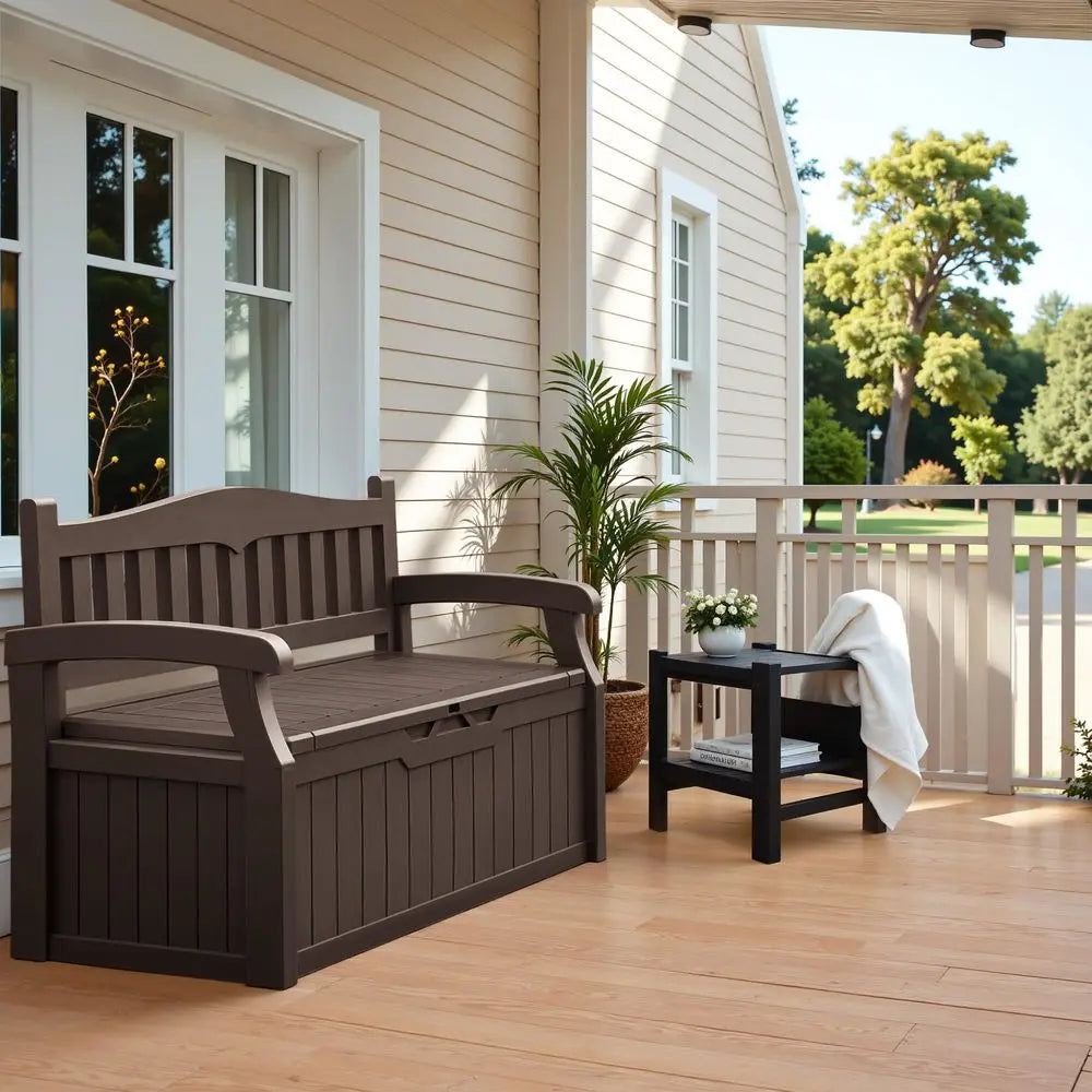 Outdoor Storage Bench With Hidden Lockable Storage