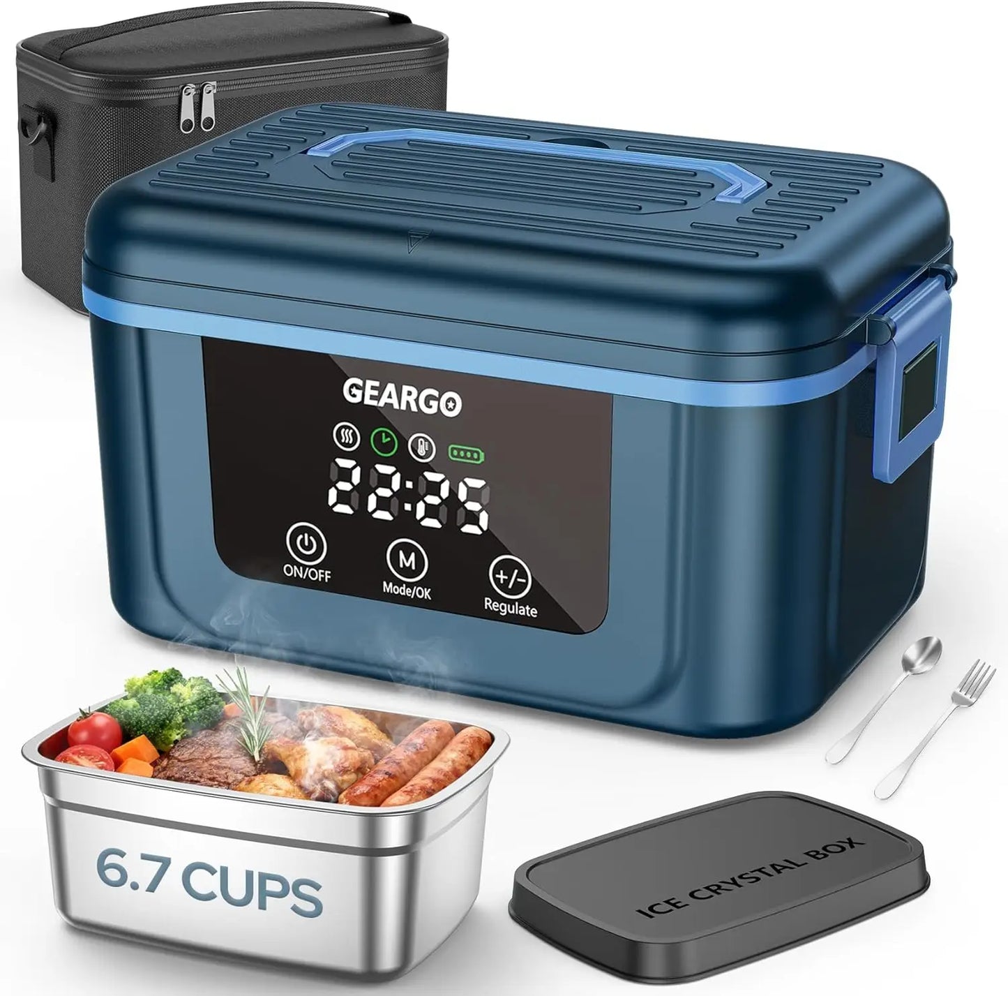 Cordless Electric Heated Lunch Box For On The Go Meals
