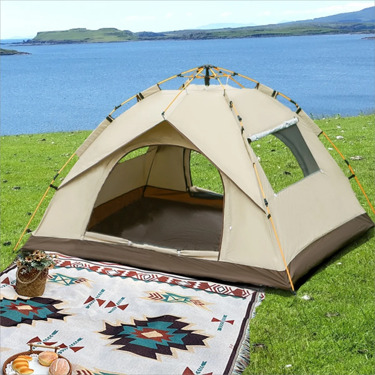 Pakicetus Outdoor Shelter Sunshade Automatic Opening Tent For Camping
