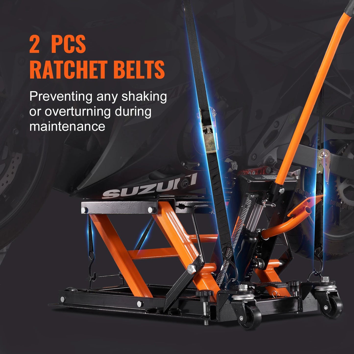 SucceBuy 1500 Lb Steel Hydraulic Motgorcycle Jack Stand For ATV's