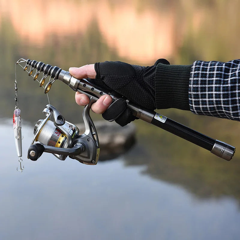 Telescopic Fishing Rod And Reel Kit With Lures And Accessories