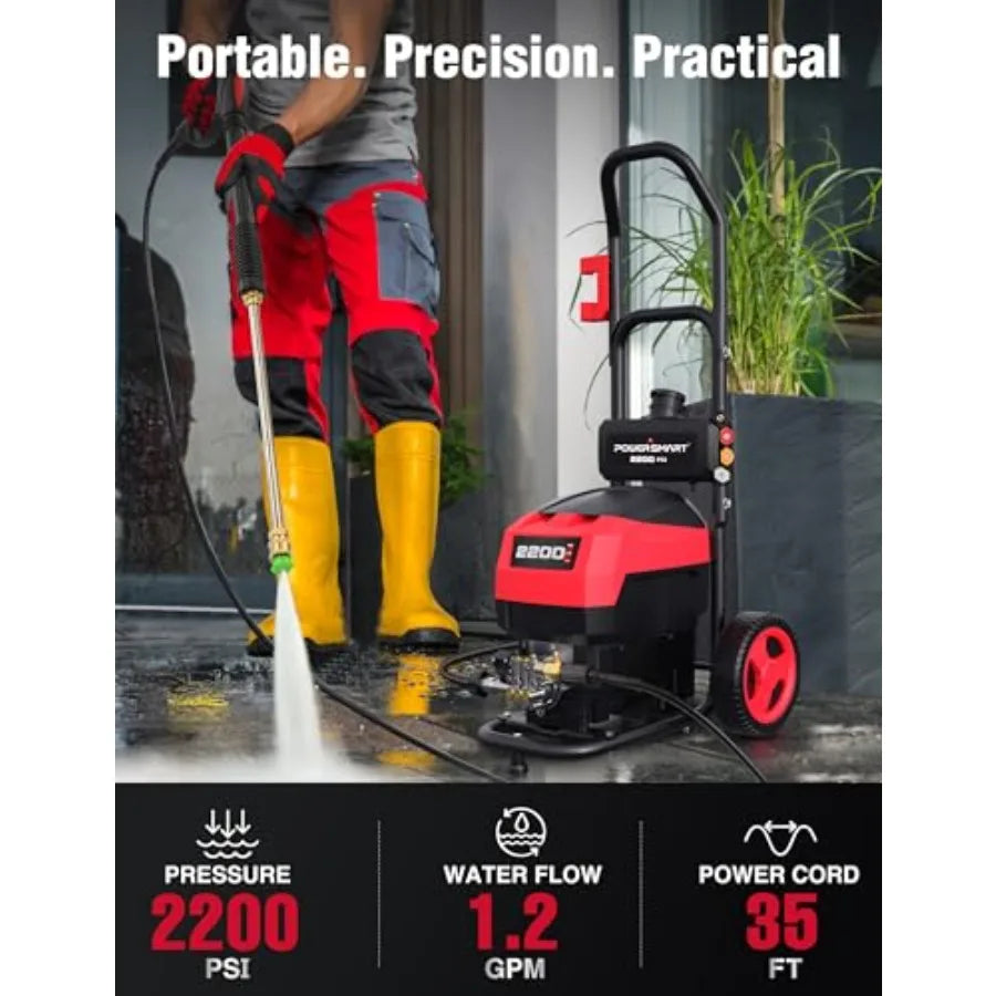 Electric Pressure Washer 1.2 GPM For Cars Patio Decks Fences