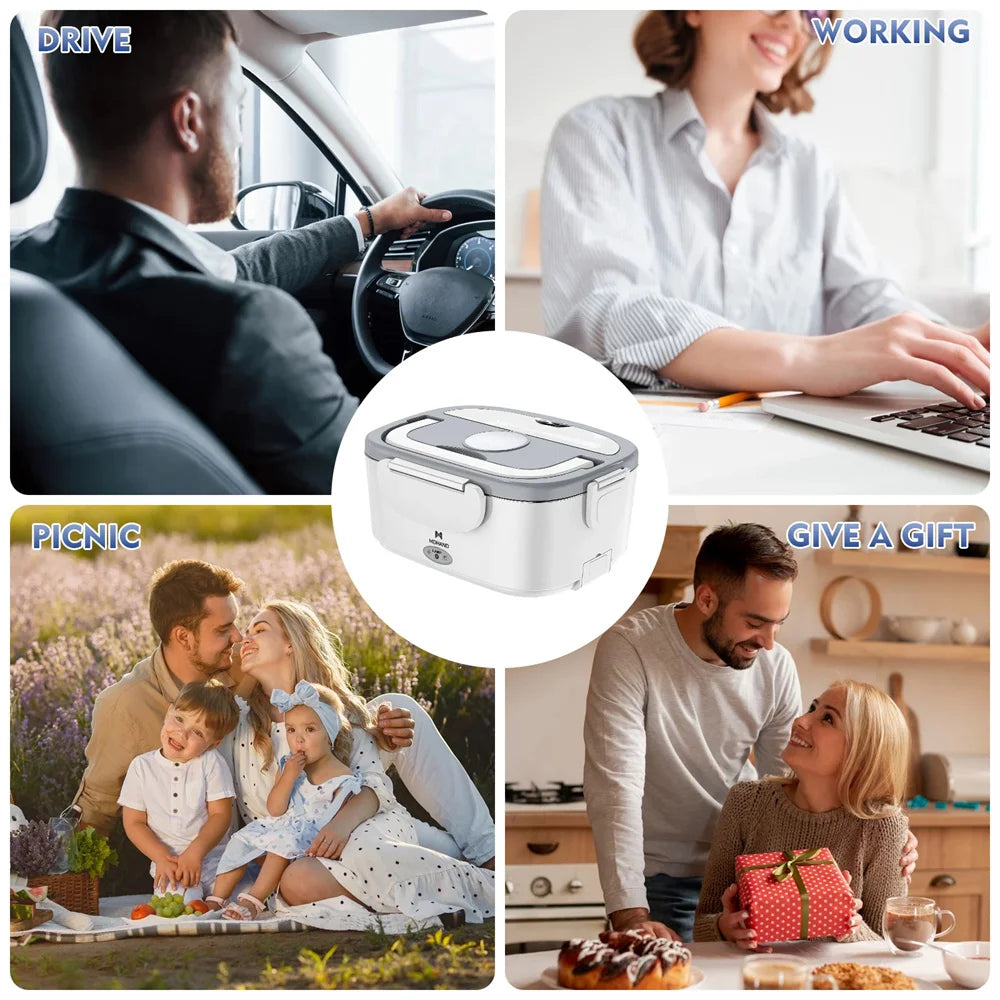 65W Electric Lunch Box Travel Warmer for Car or Home