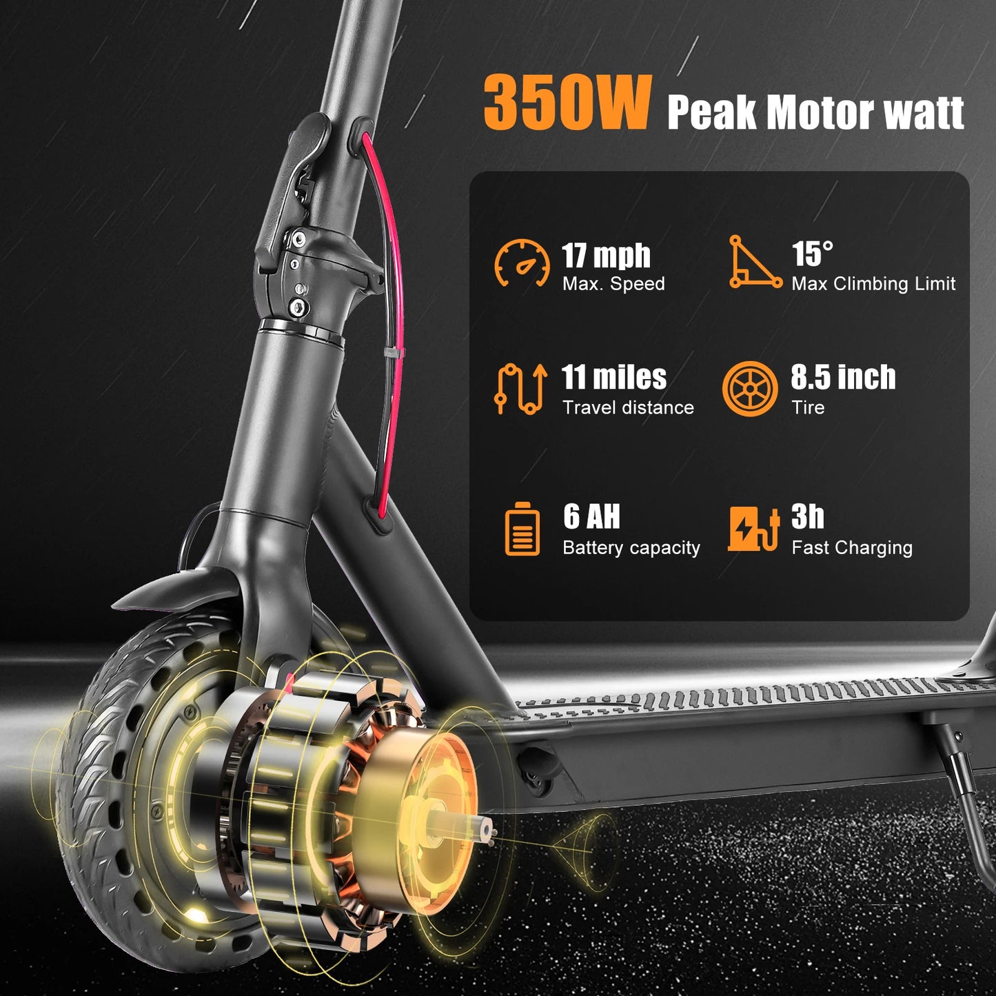 AILIFE Electric Scooter 350W A8 Mini Foldable Waterproof