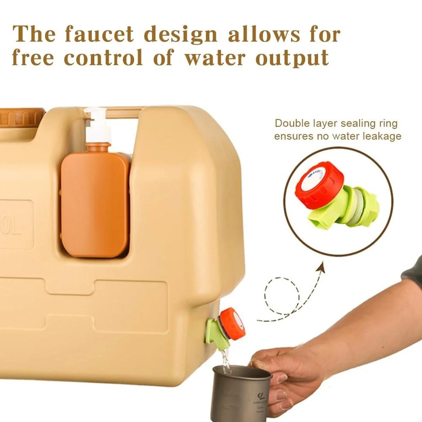 Emergency Large Capacity Water Bag With Spigot For Outdoor Use