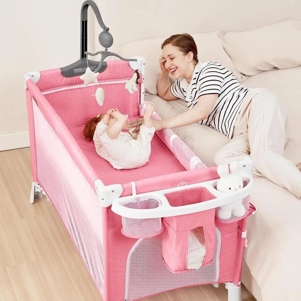 5 In 1 Baby Bassinet Crib Sleeper With Removable Rocker