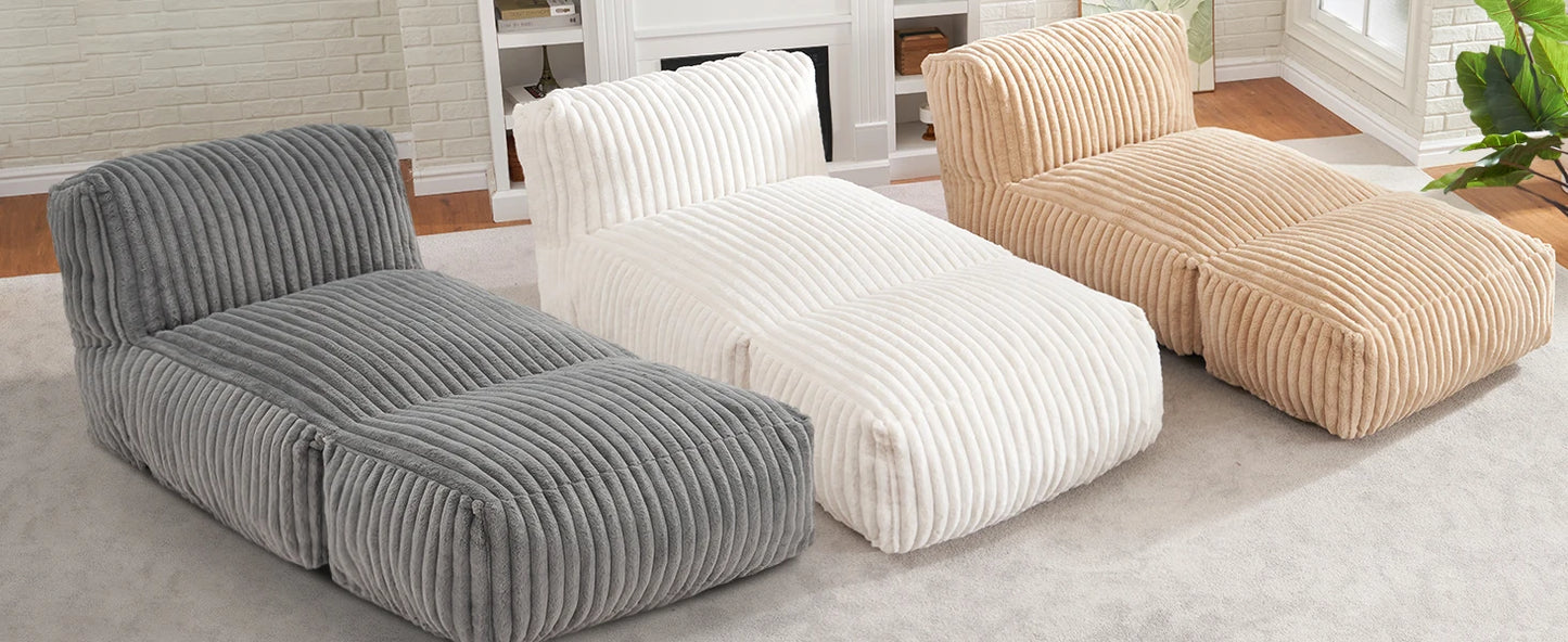 Bean Bag Lounger Chair With Memory Foam