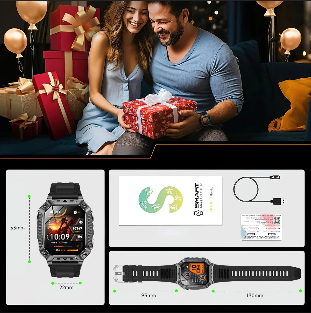 GPS Smart Watch AMOLED 1400mAh Waterproof Fitness Tracker Bluetooth Call