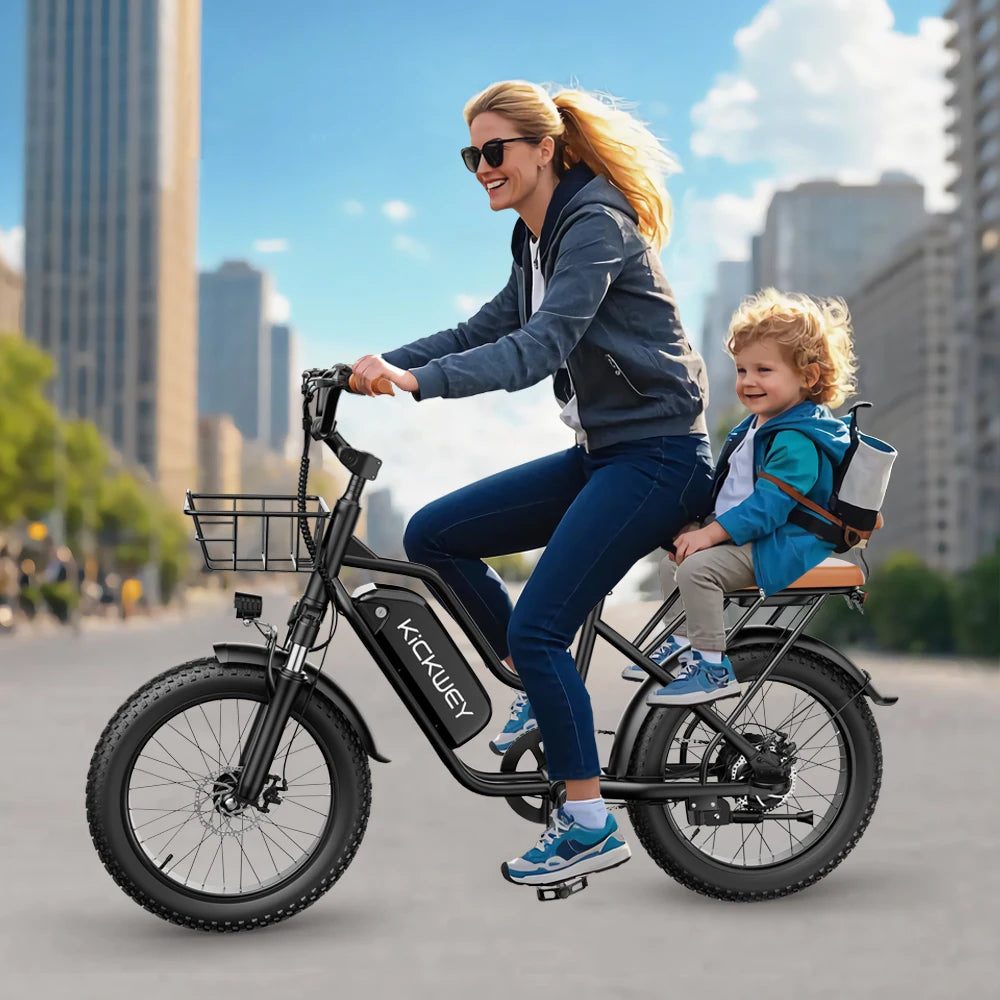 Kickwey Electric Mountain Bike 1500W Peak Removable Battery