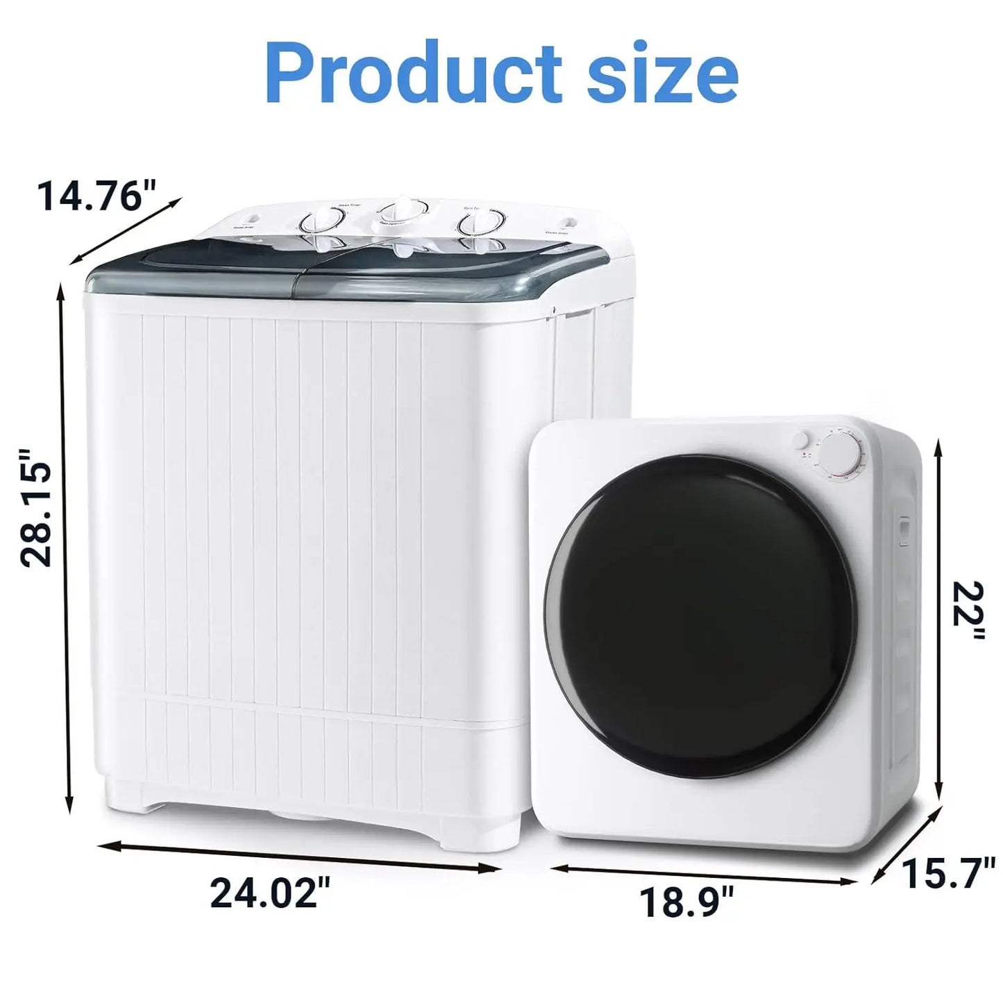 Fully Automatic Portable Washer Dryer Combo With Five Modes