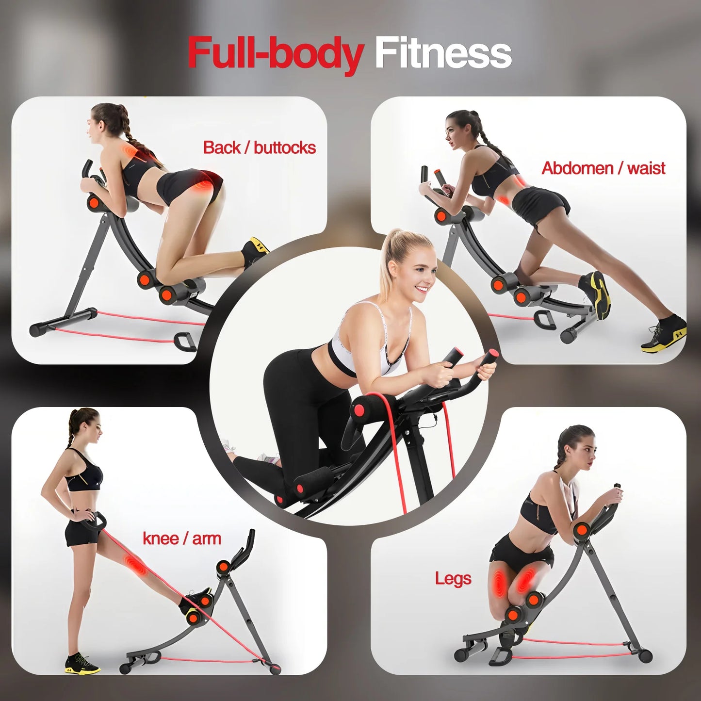 Abdominal Trainer Ab Machine Core Workout Equipment Foldable Home Gym