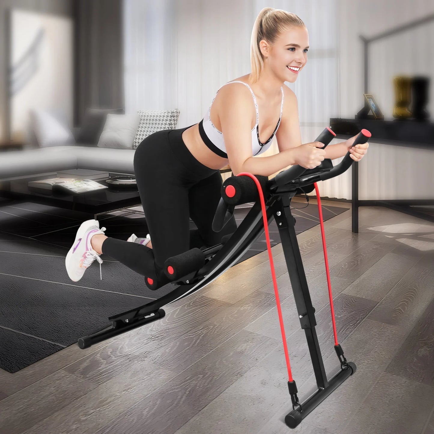Abdominal Trainer Ab Machine Core Workout Equipment Foldable Home Gym