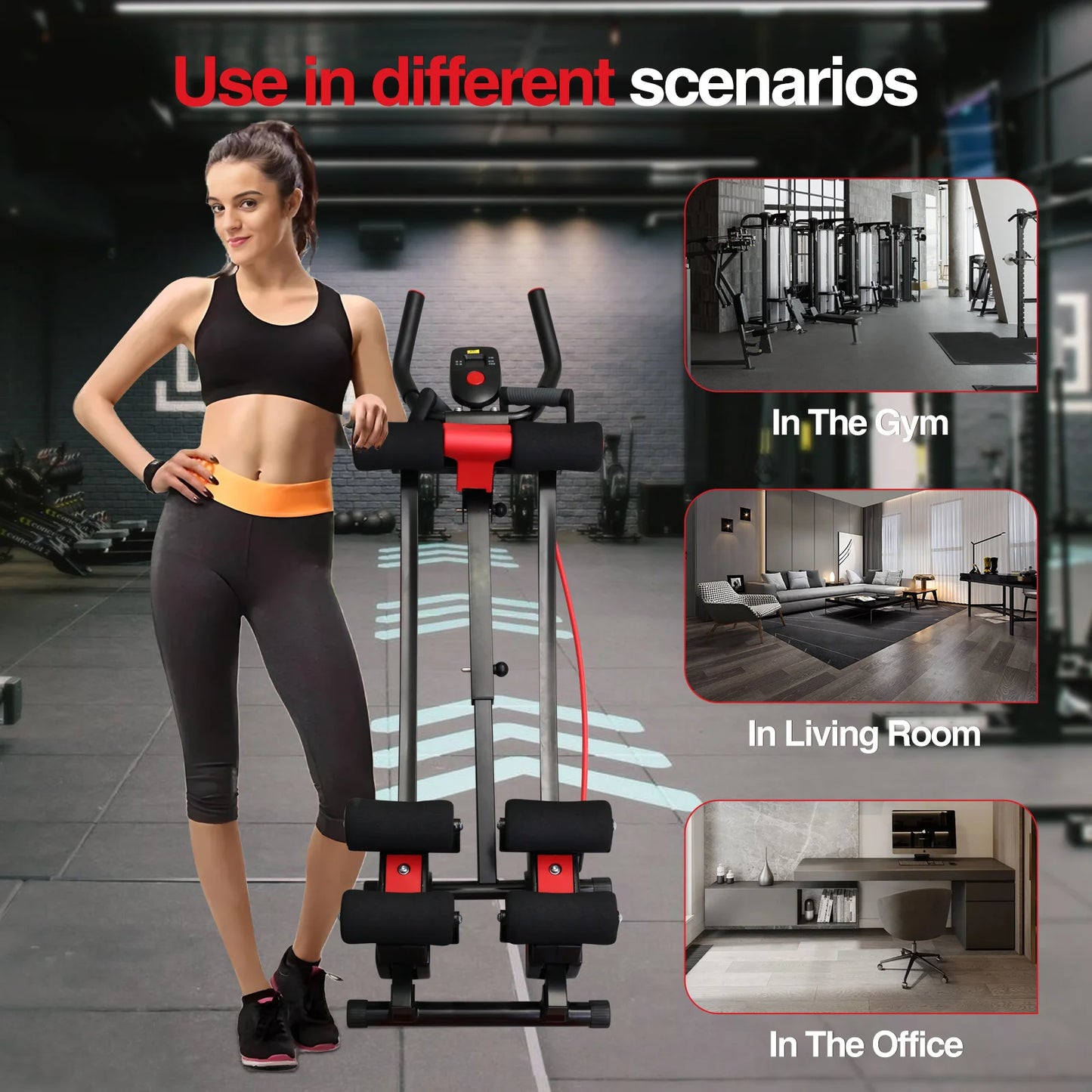 Abdominal Trainer Ab Machine Core Workout Equipment Foldable Home Gym