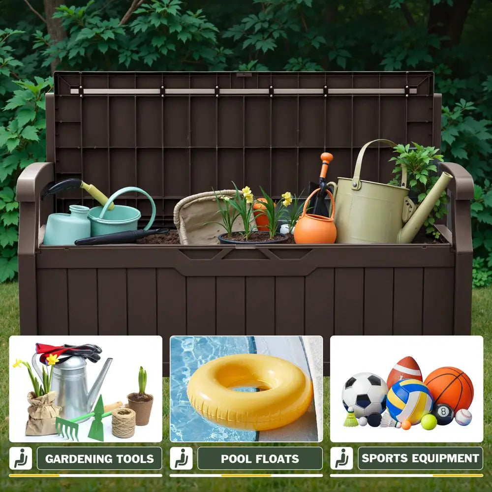 Outdoor Storage Bench With Hidden Lockable Storage