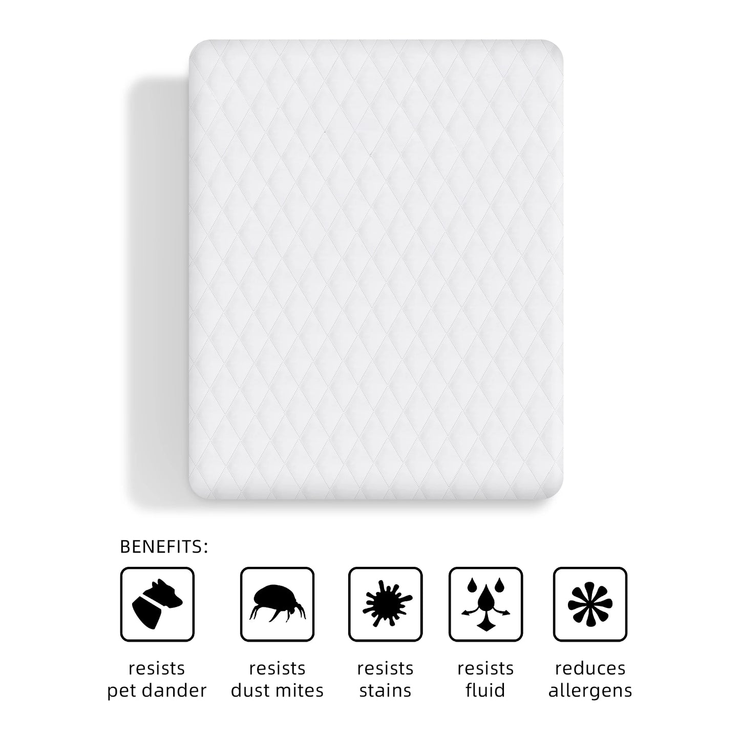 Waterproof Mattress Protector, Skin Friendly Quilted Cover With Deep Pocket