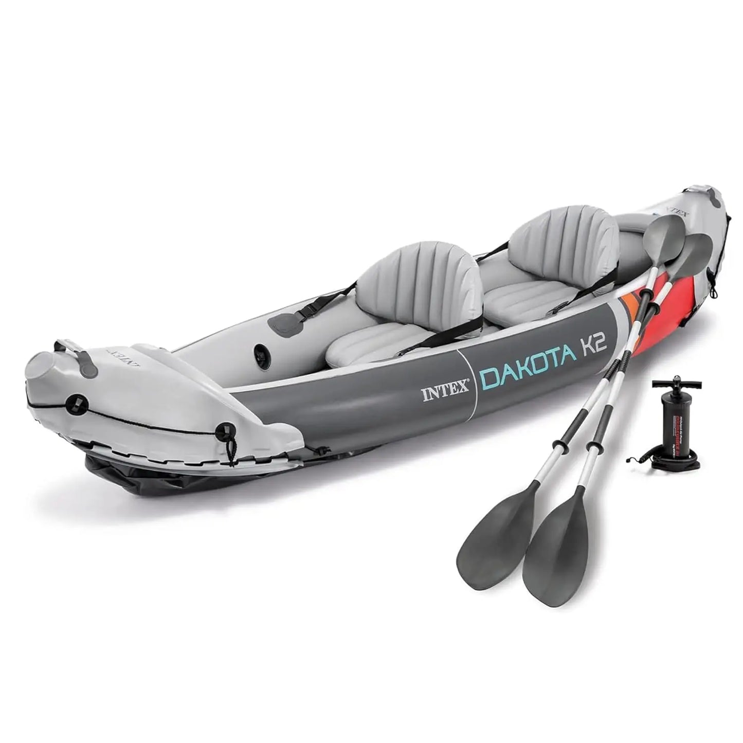 Dakota K2 2-Person Inflatable Kayak Set With Oars And Pump