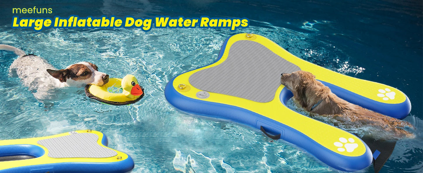 Inflatable Dog Boat Ramp Dock With Anti Slip EVA Foam