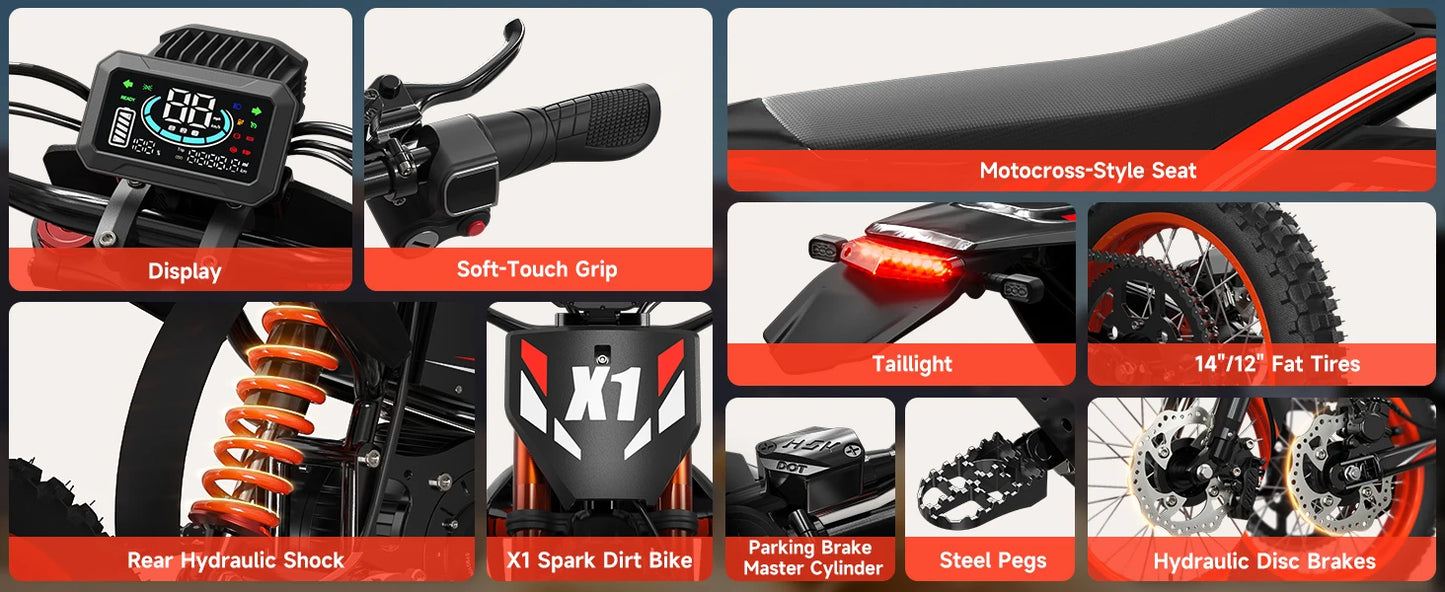 QRONGE X1 Spark 4500W Electric Dirt Bike