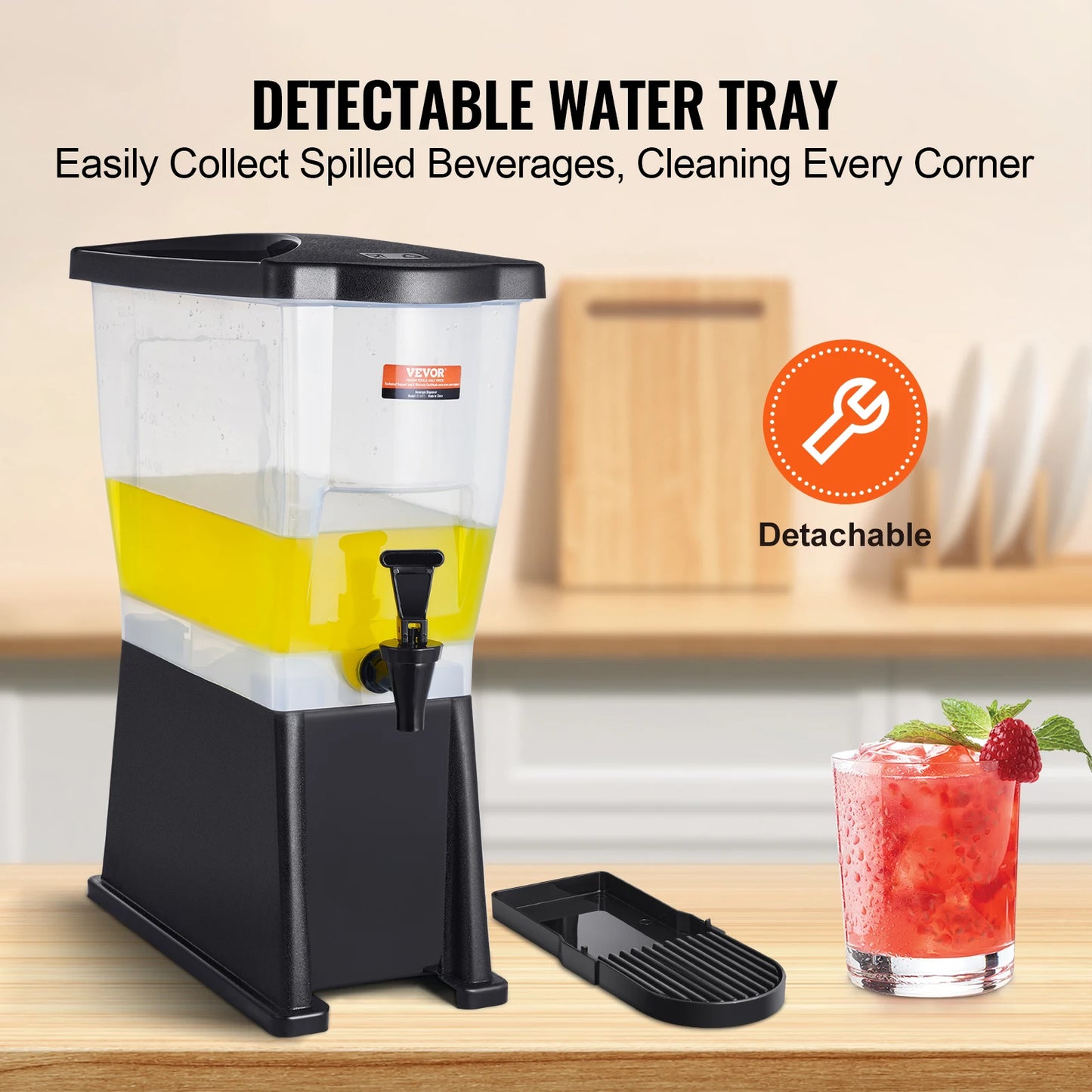 SucceBuy Beverage Dispenser 3 Gallon With Stand And Spigot