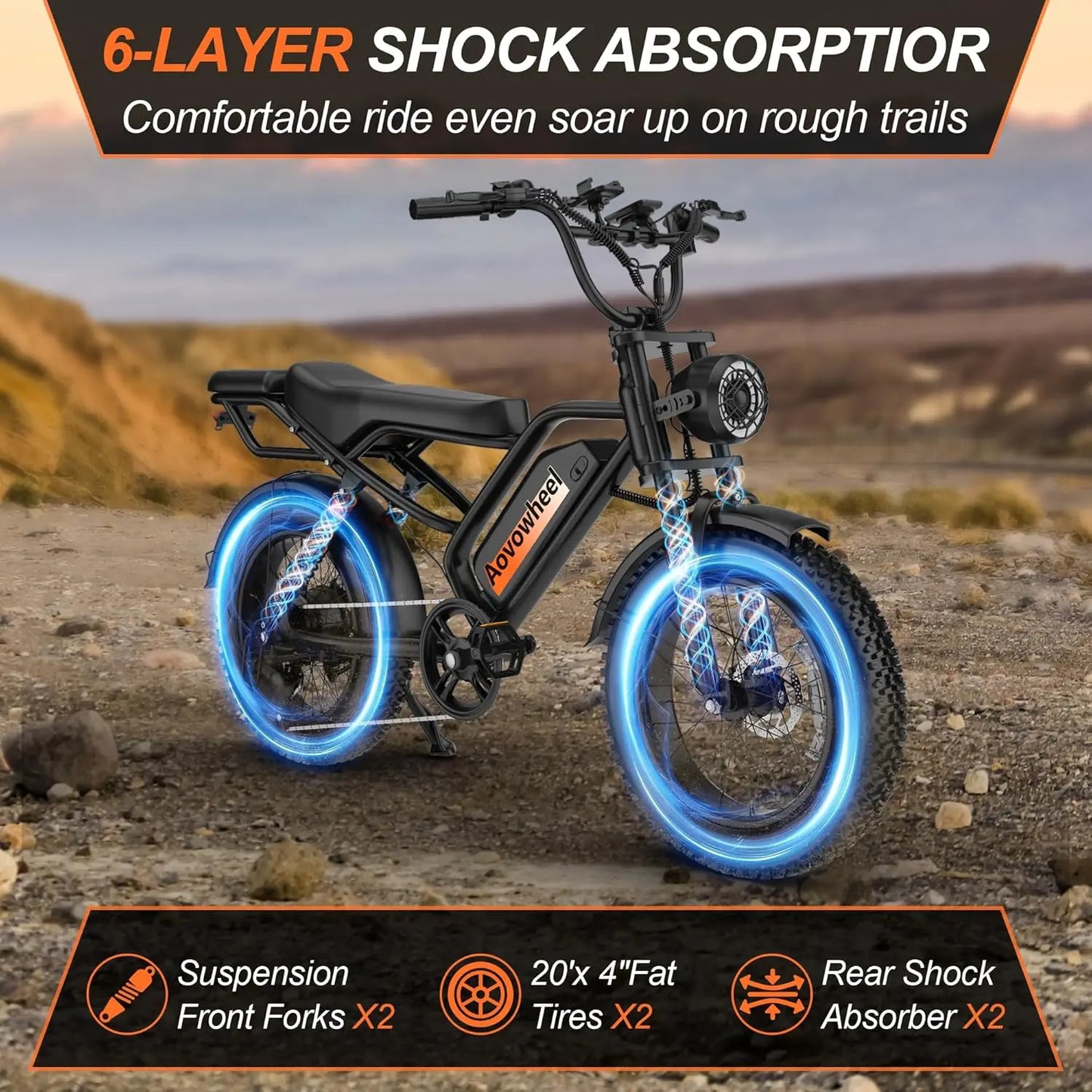 AOVOWHEEL AW2PRO Fat Tire Electric Bike