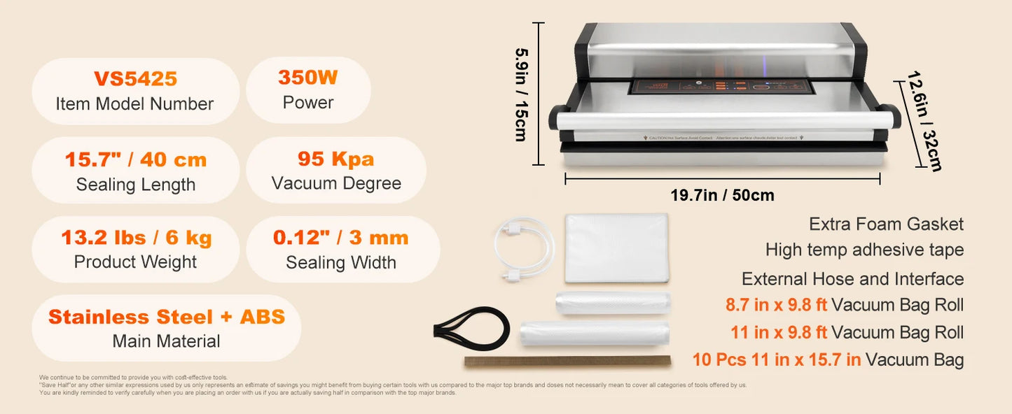 SucceBuy Automatic Vacuum Sealer Machine With Bag Roll Storage