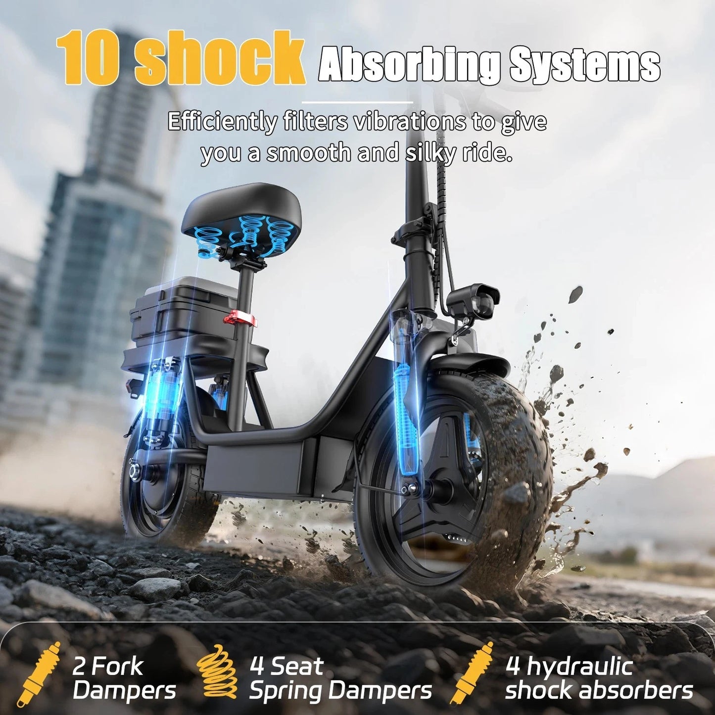 UPlee GQ8 Folding Electric Bike 250W Motor 48V 15A