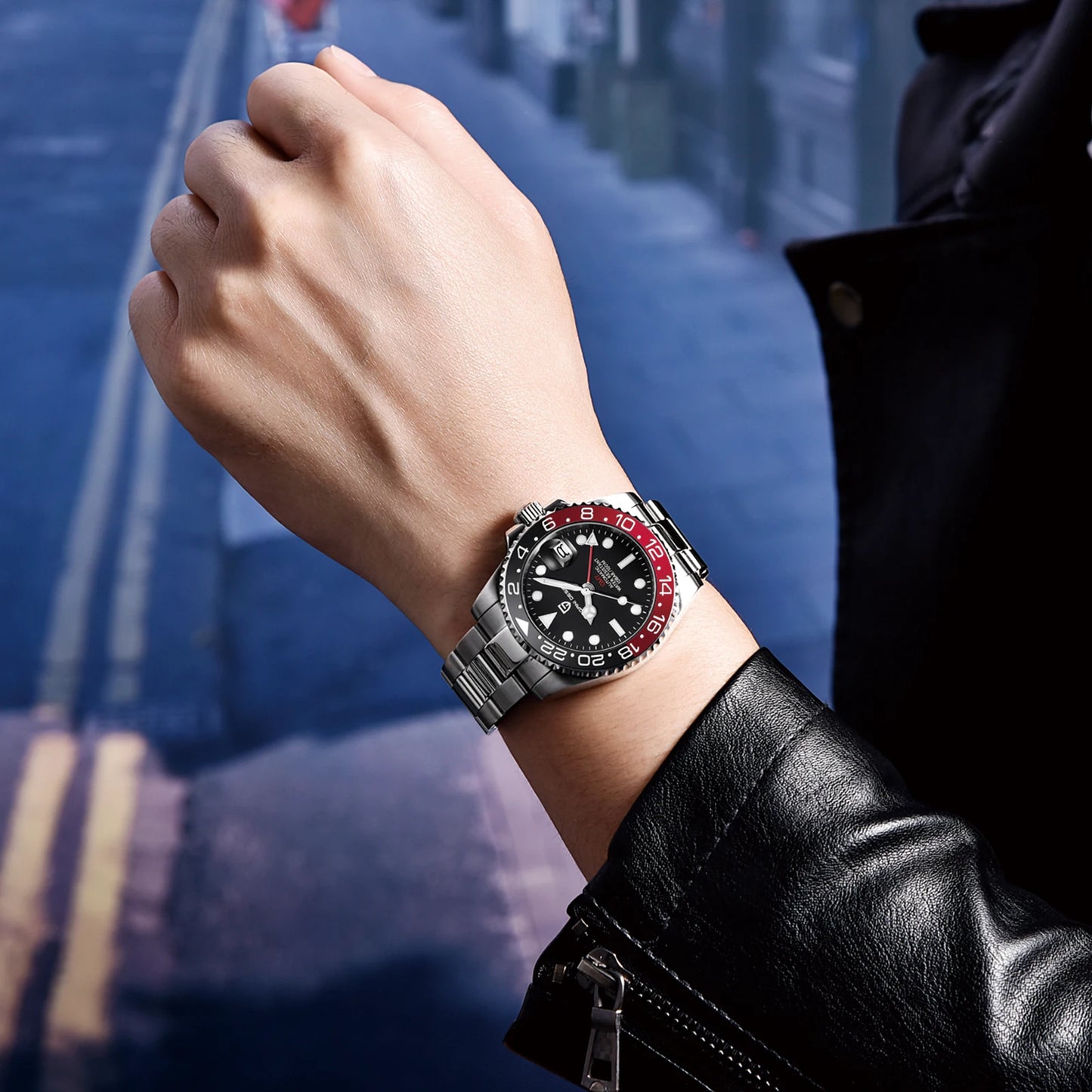 Pagani Design PD-1662 V6 GMT Mechanical Watch Stainless Steel Sapphire
