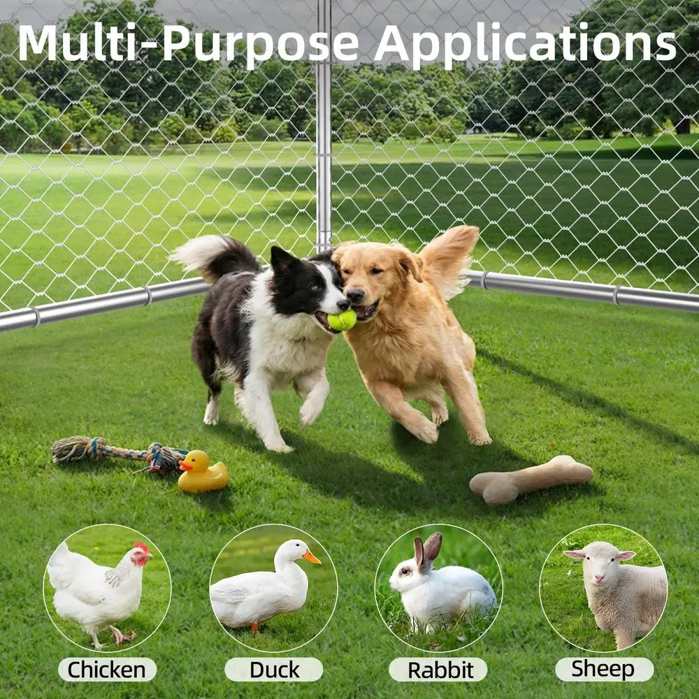 Heavy Duty Outdoor Dog Kennel With Waterproof Roof Fence