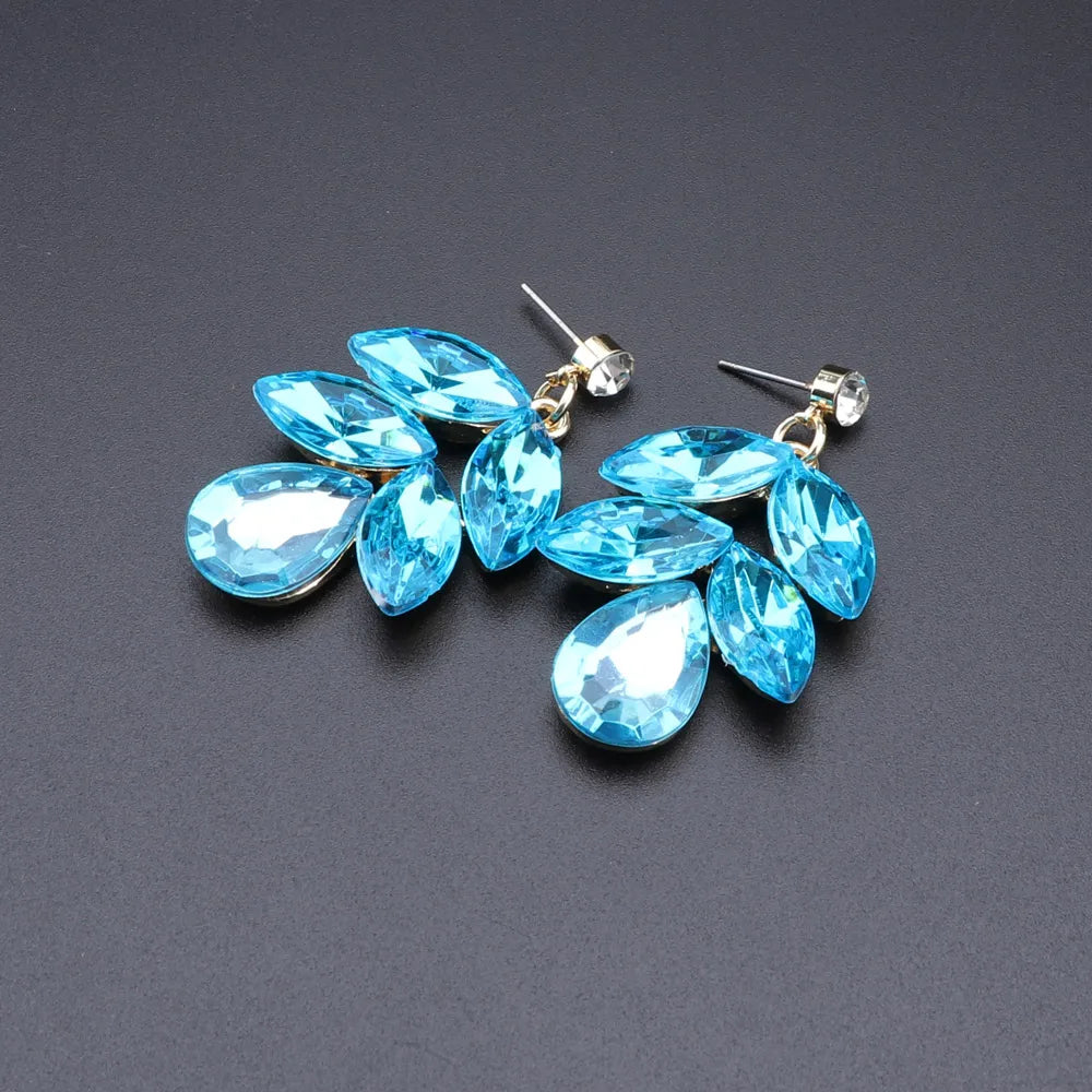 Austrian Crystal Bridal Necklace And Earring Jewelry Set
