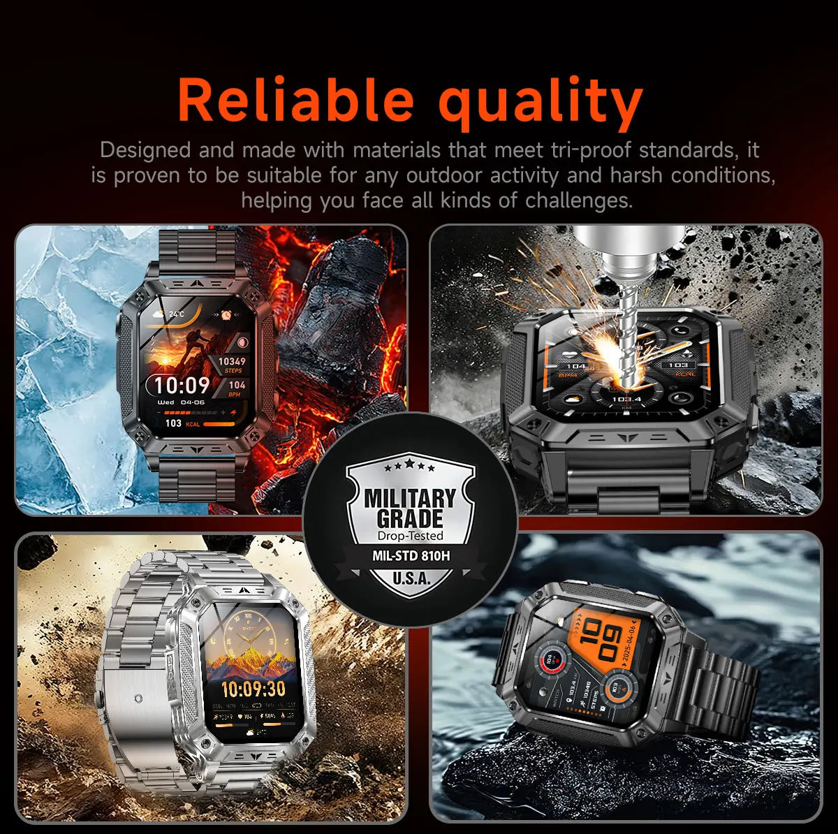 GPS Smart Watch AMOLED 1400mAh Waterproof Fitness Tracker Bluetooth Call
