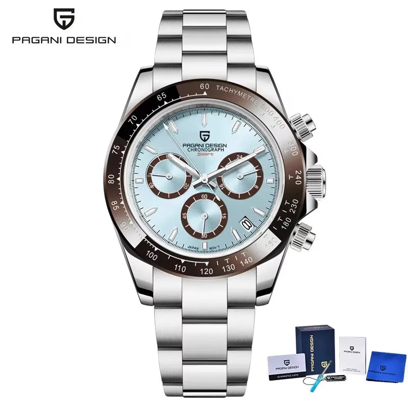 PAGANI DESIGN Men's Sports Quartz Watch With Sapphire Crystal