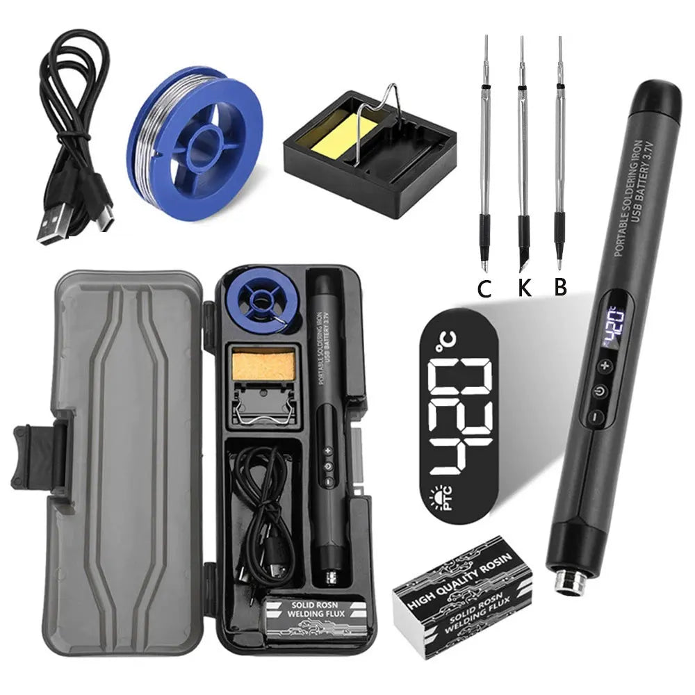USB Rechargeable Mini Soldering Iron Wireless Pen Type C Charging Control