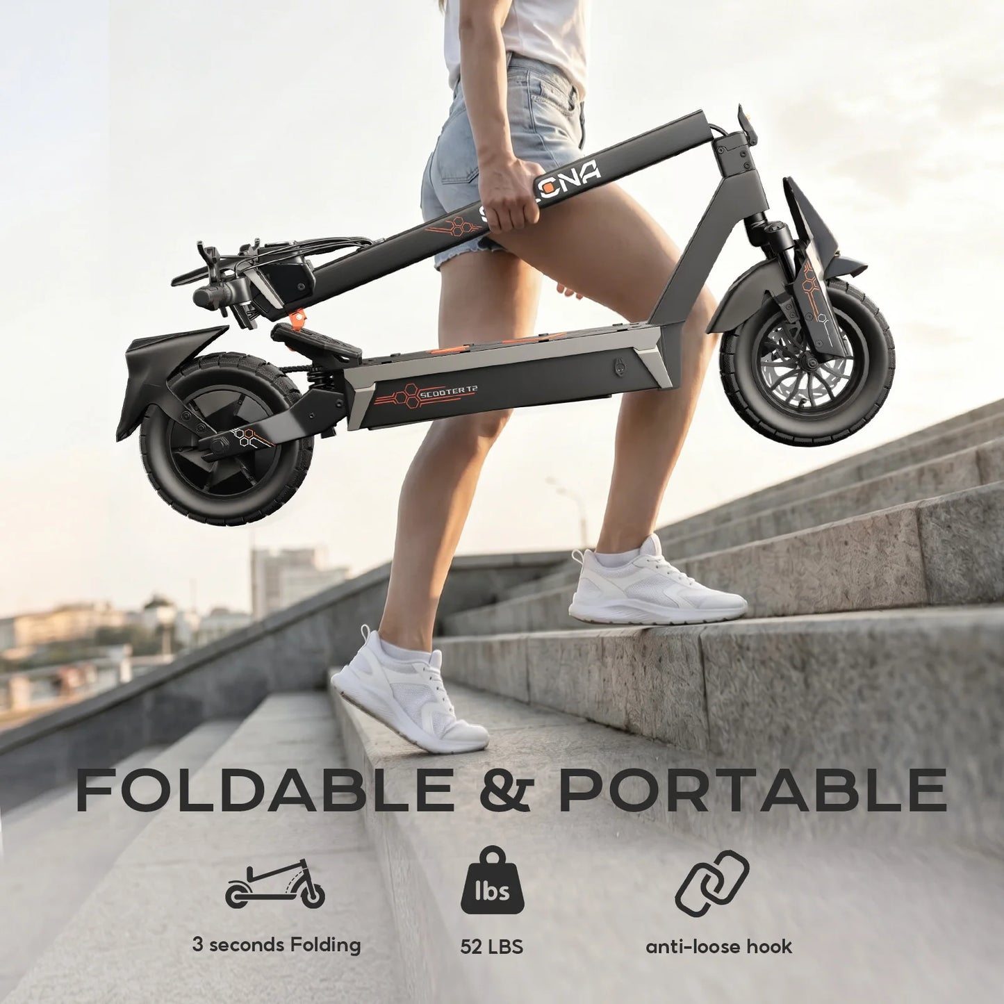 FENGQS ONECNA T2 1200W Dual-Motor Foldable Electric Scooter