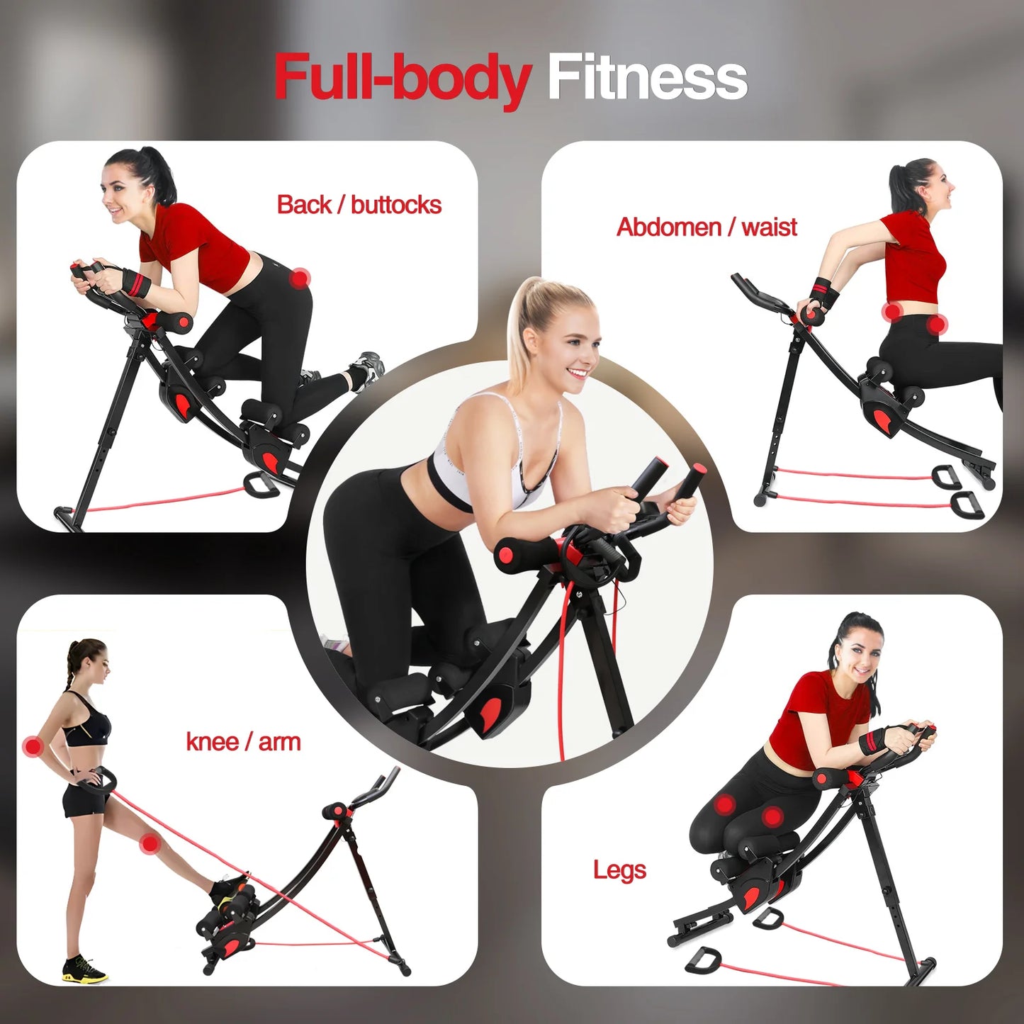 Abdominal Trainer Ab Machine Core Workout Equipment Foldable Home Gym